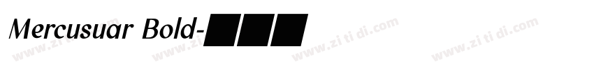Mercusuar Bold字体转换